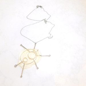 Unique Abstract Microbe Sterling Silver Necklace